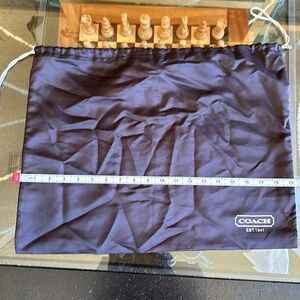 BROWN 19 X 15 COACH DRAWSTRING HANDBAG DUSTCOVER